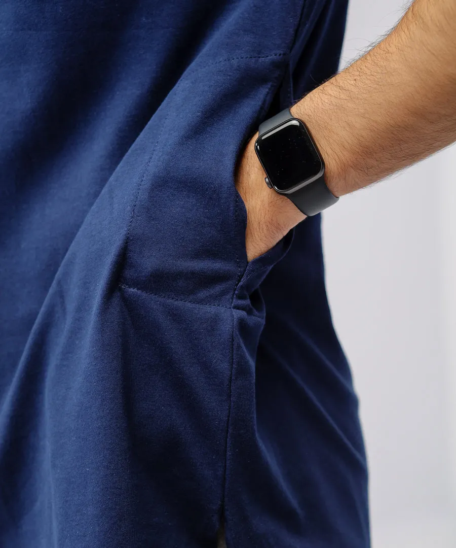 Men's Hidden Placket Tunic Shirt