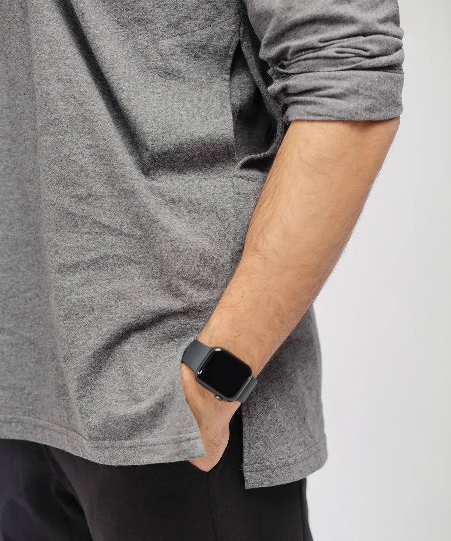 Men's Hidden Placket Tunic Shirt