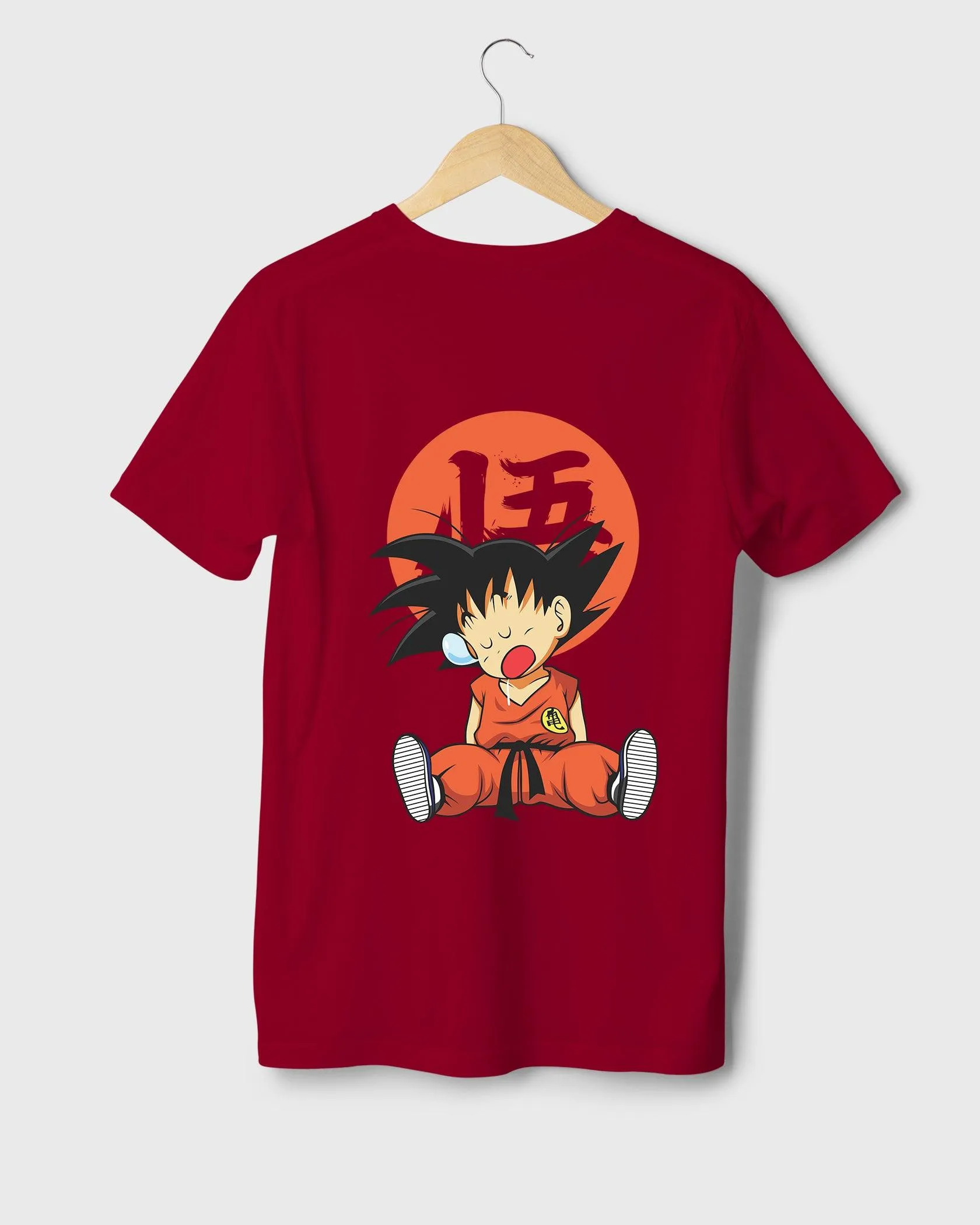 Mens Regular Tshirt Anime Dragonballz Lazy Goku