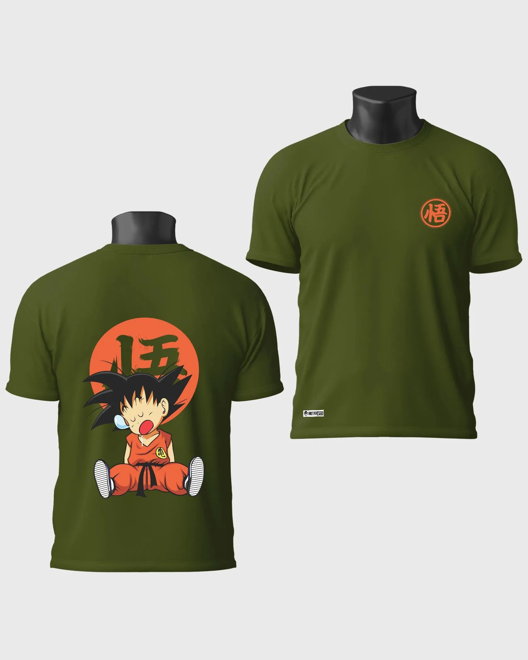 Mens Regular Tshirt Anime Dragonballz Lazy Goku