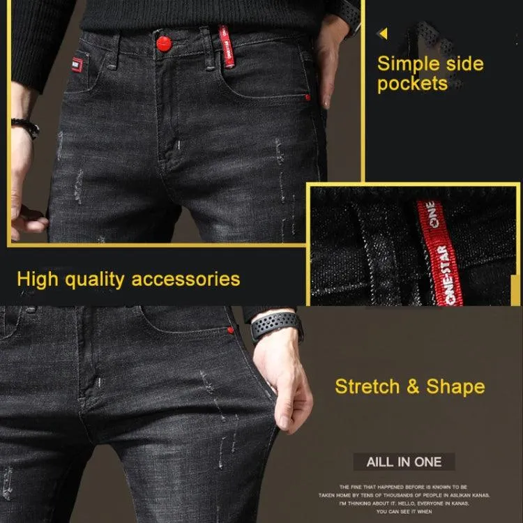 Men's Warm Slim Fit Chinos for Autumn and Winter
