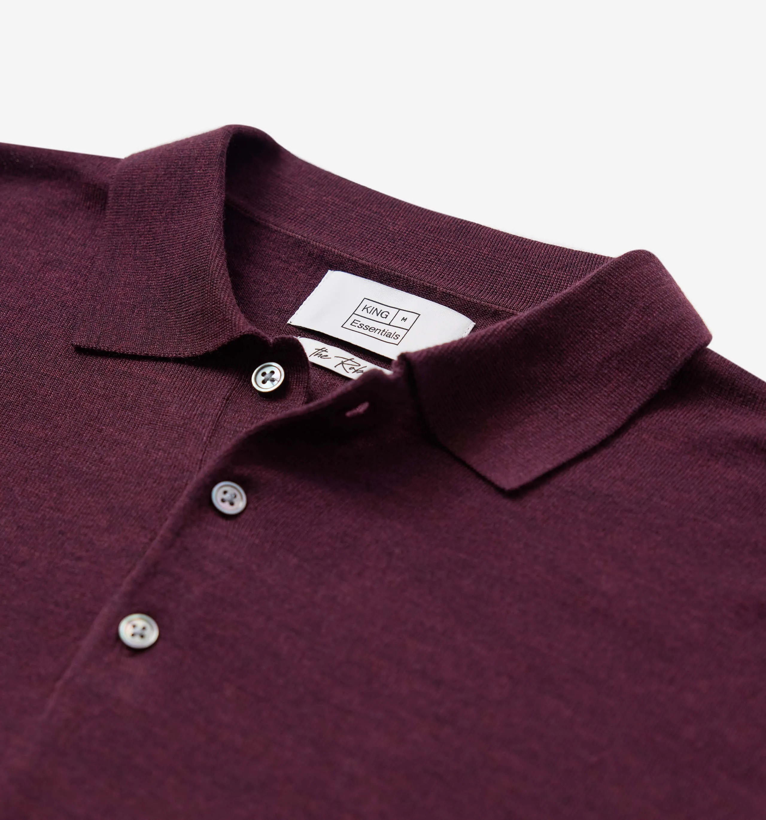 Merino Wool Polo Burgundy
