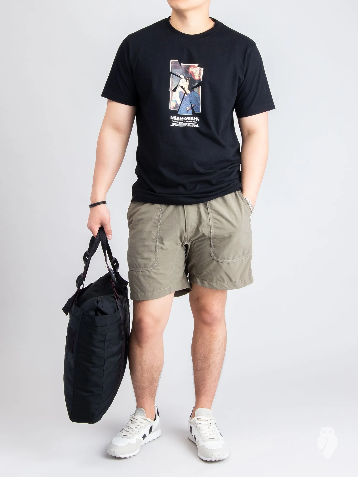 Miltype Tote Bag in Black