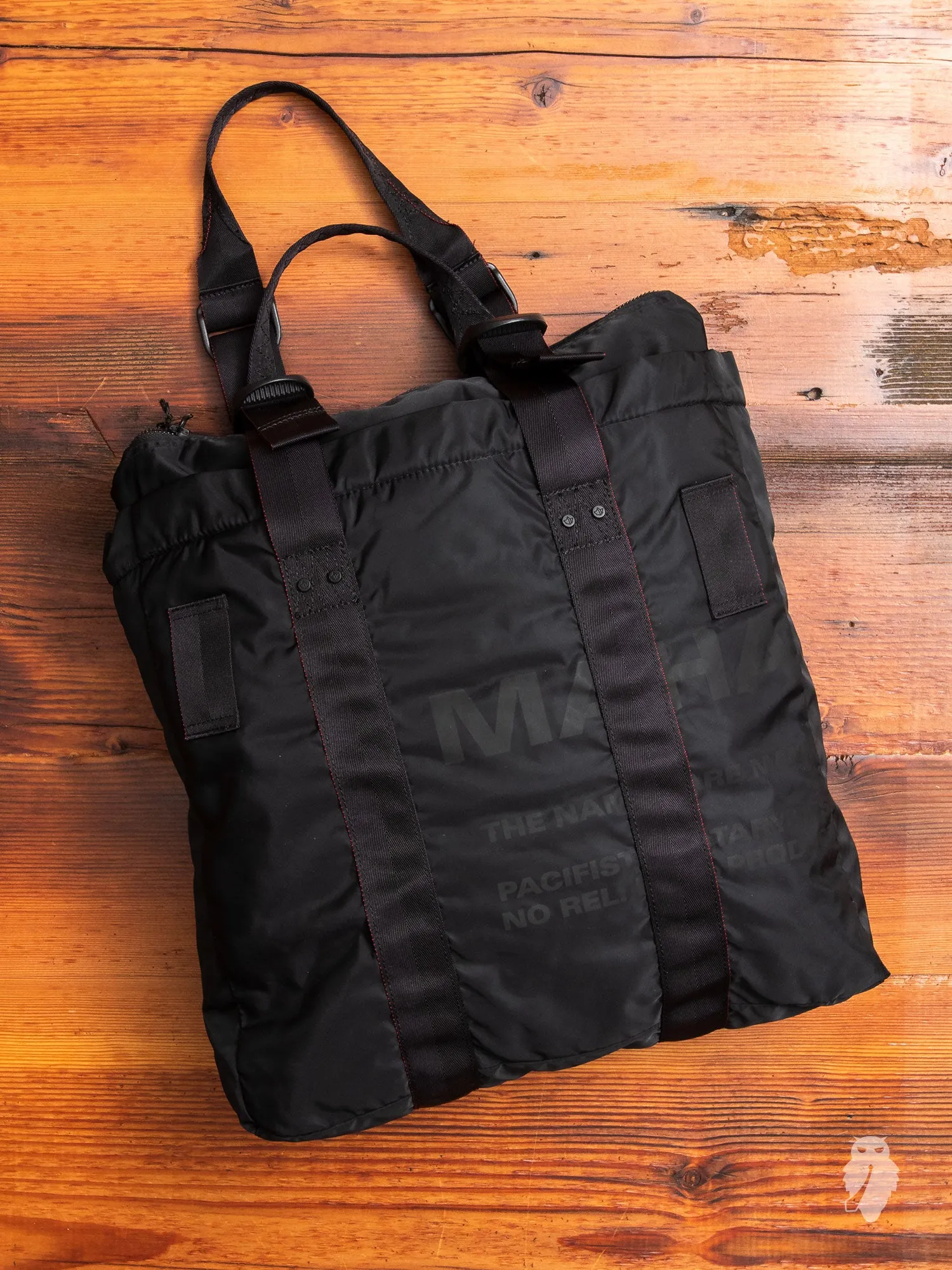 Miltype Tote Bag in Black