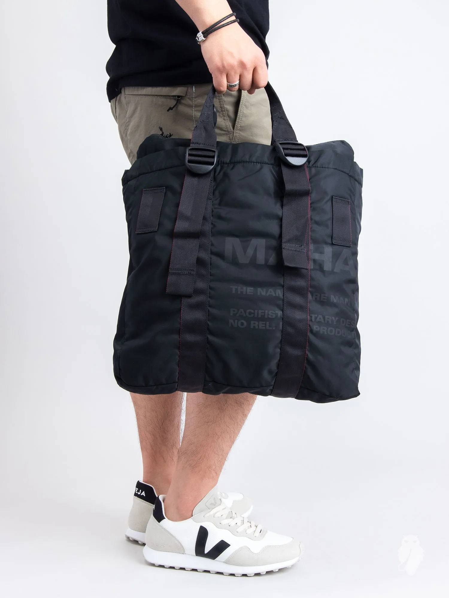 Miltype Tote Bag in Black