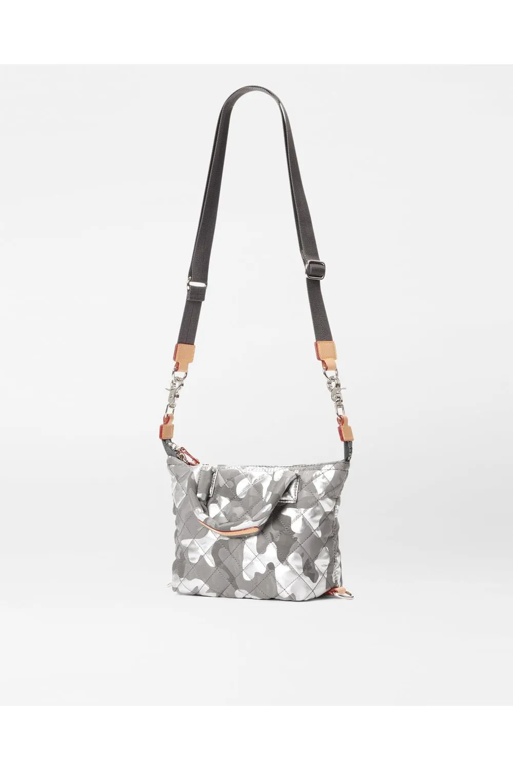 MZ Wallace Micro Sutton Quilted Bag 1109X2097 | Silver Metallic Camo