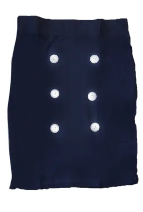 Navy Pin-Up Pencil Skirt