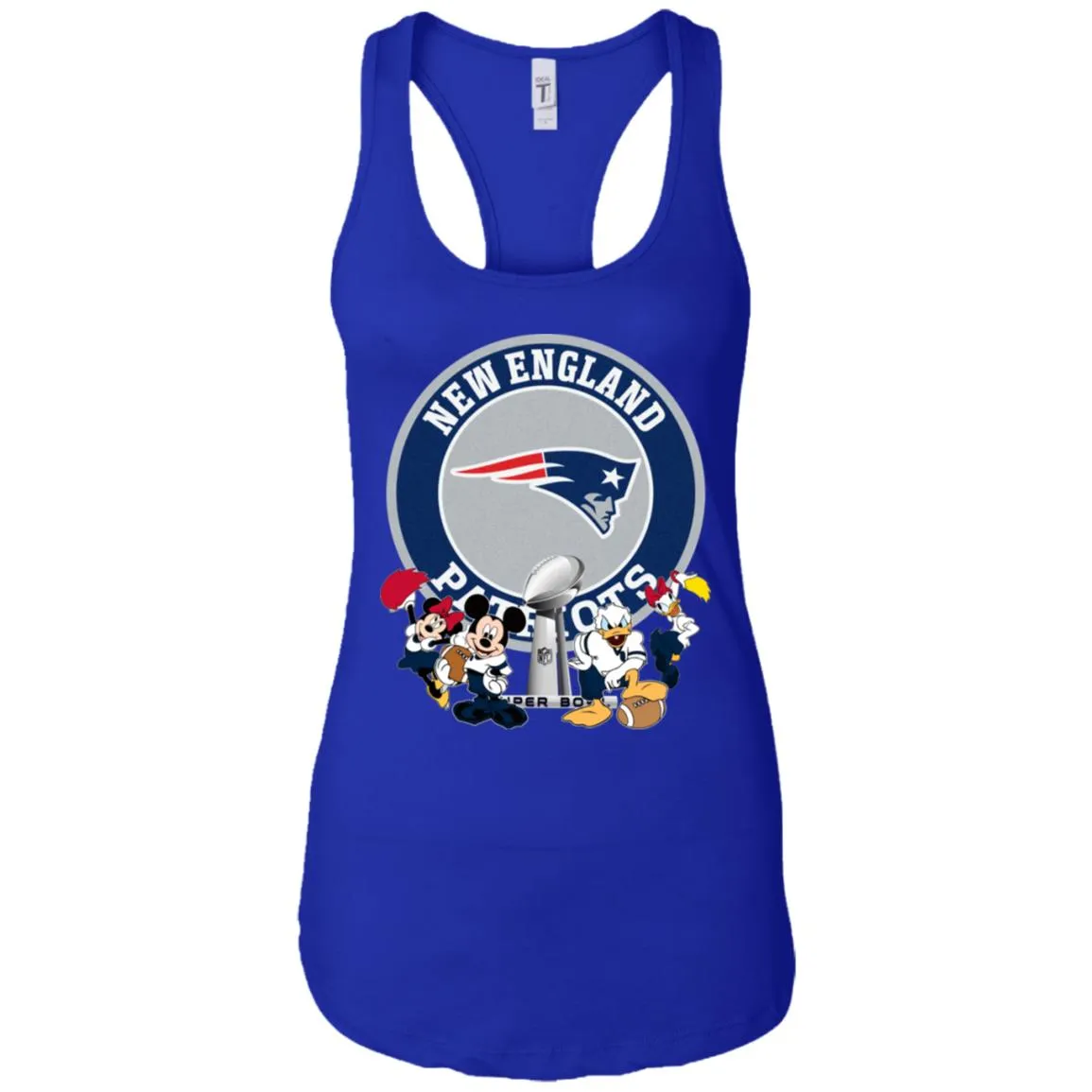 Nfl – New England Patriots Super Bowl 2019 Mickey Mouse Minnie Mouse Donald Duck Daisy Duck Football Women Tank Top