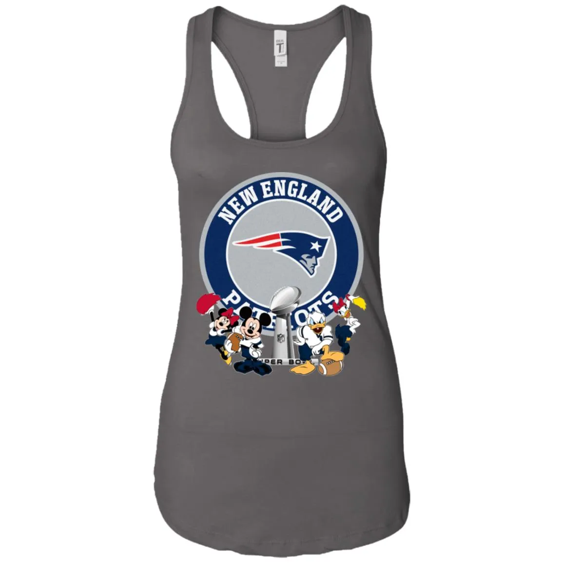 Nfl – New England Patriots Super Bowl 2019 Mickey Mouse Minnie Mouse Donald Duck Daisy Duck Football Women Tank Top
