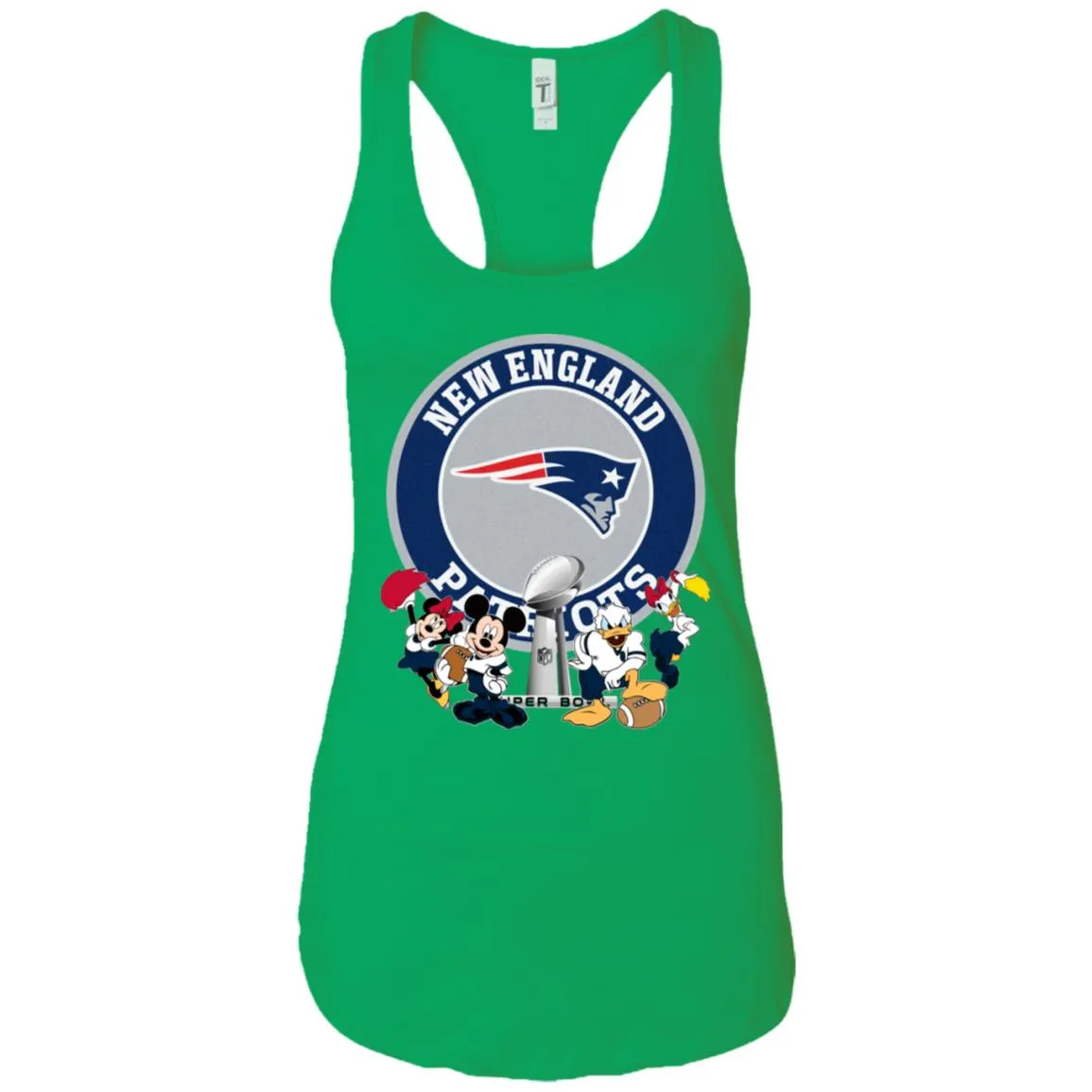 Nfl – New England Patriots Super Bowl 2019 Mickey Mouse Minnie Mouse Donald Duck Daisy Duck Football Women Tank Top