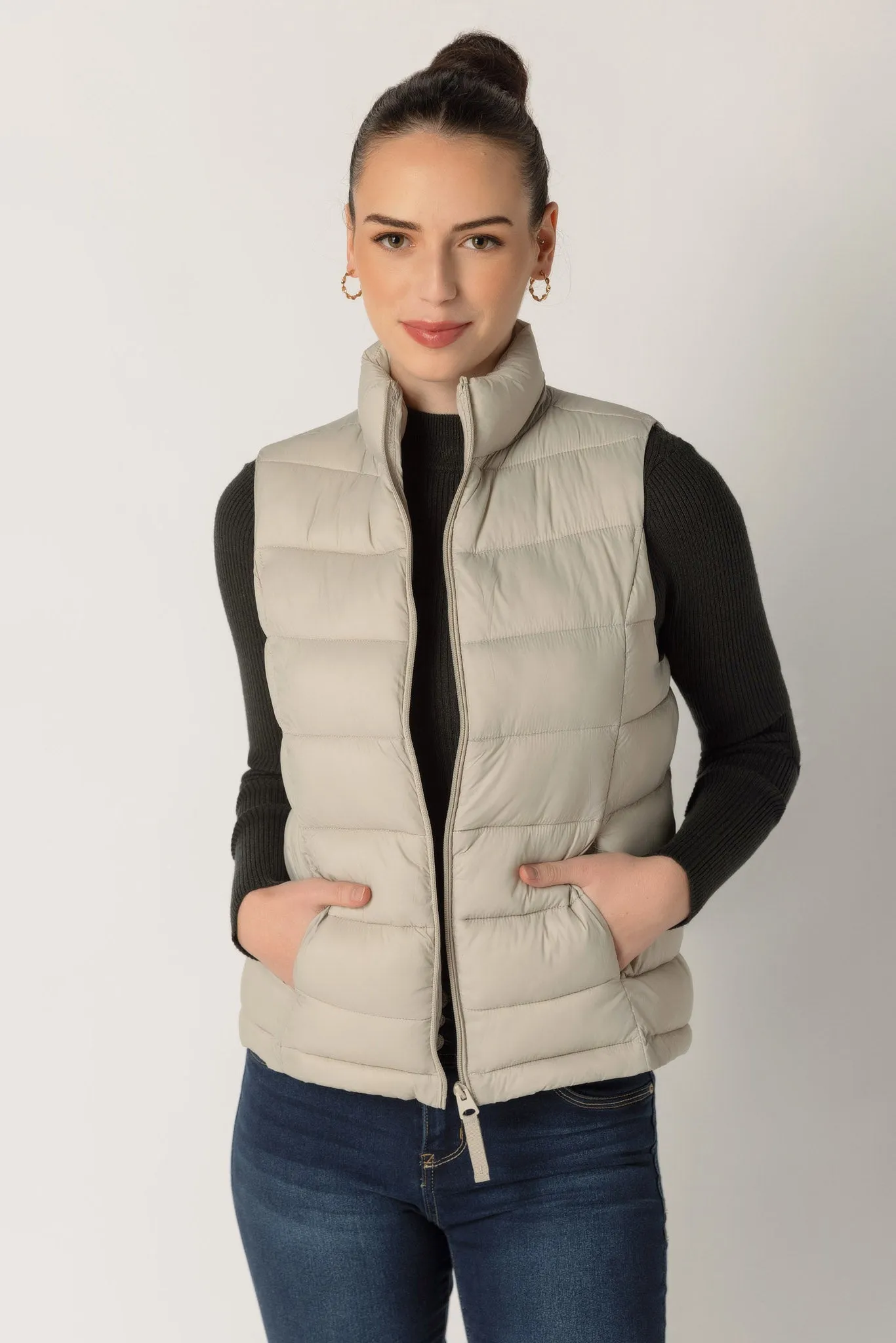 Nylon Quilted Puffer Vest
