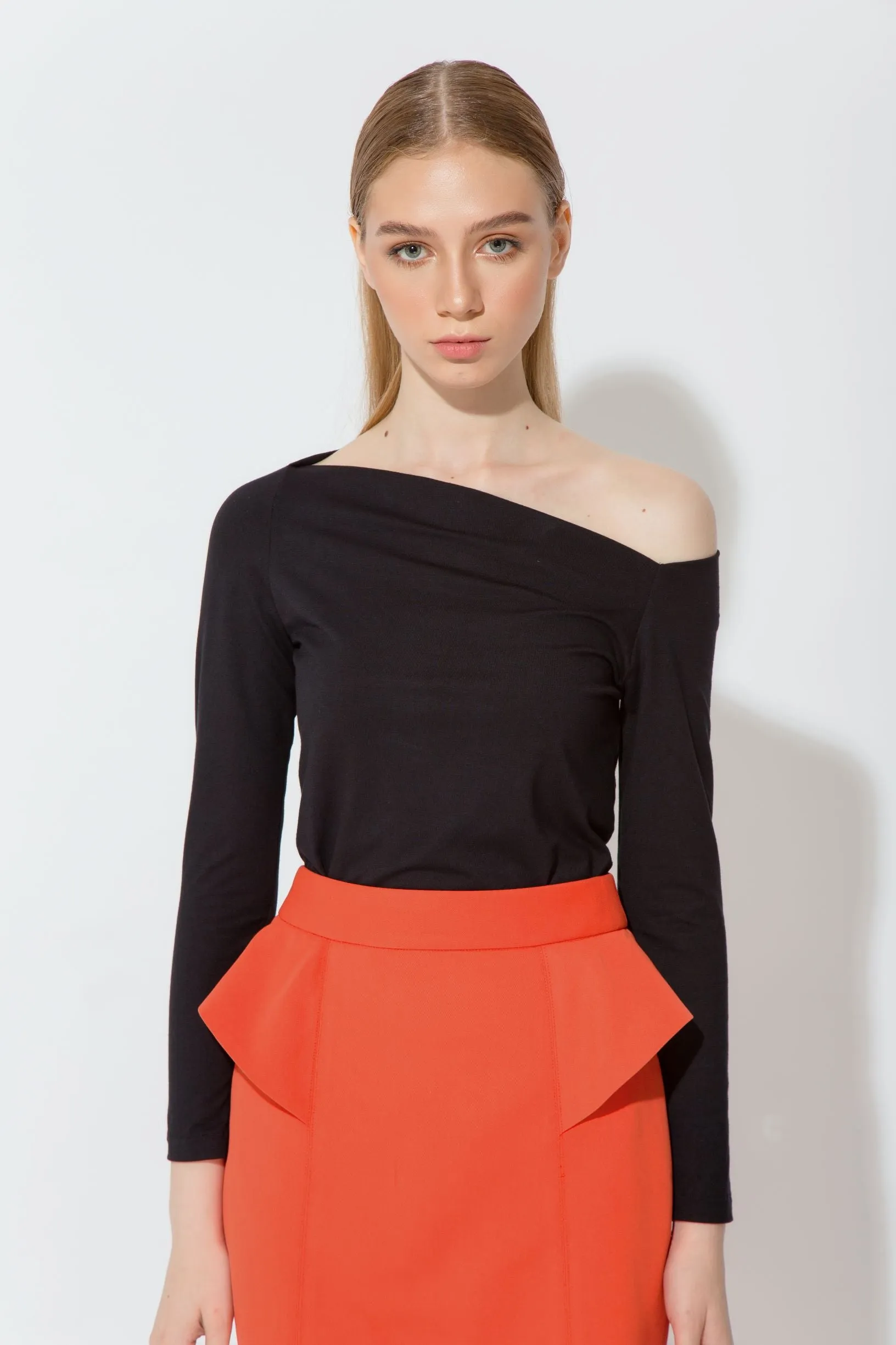 Orange Ruffle Skirt