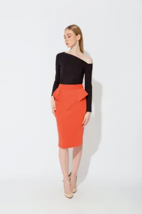 Orange Ruffle Skirt