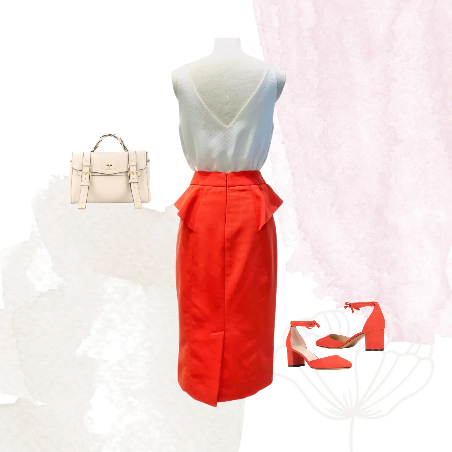 Orange Ruffle Skirt