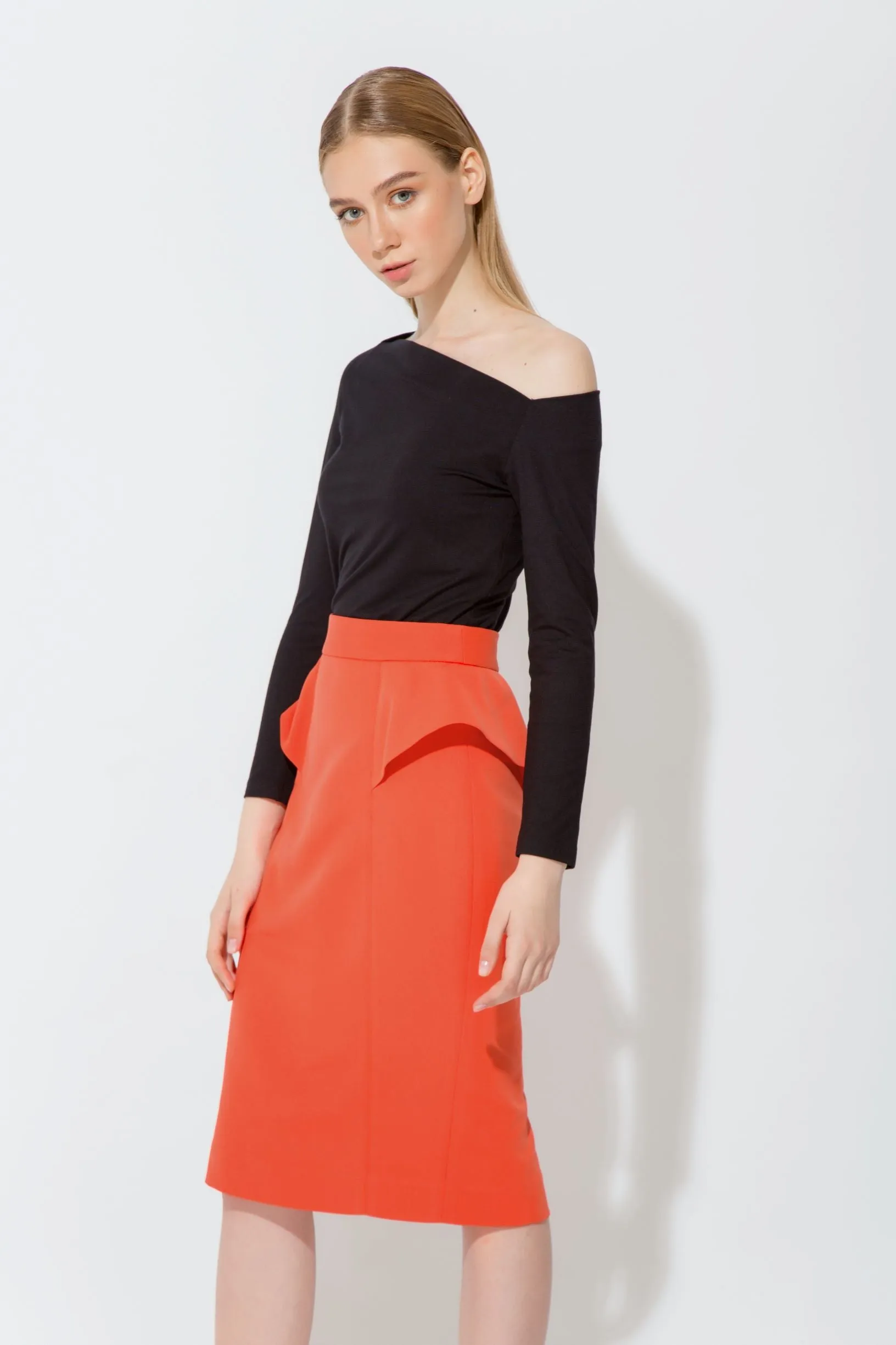 Orange Ruffle Skirt