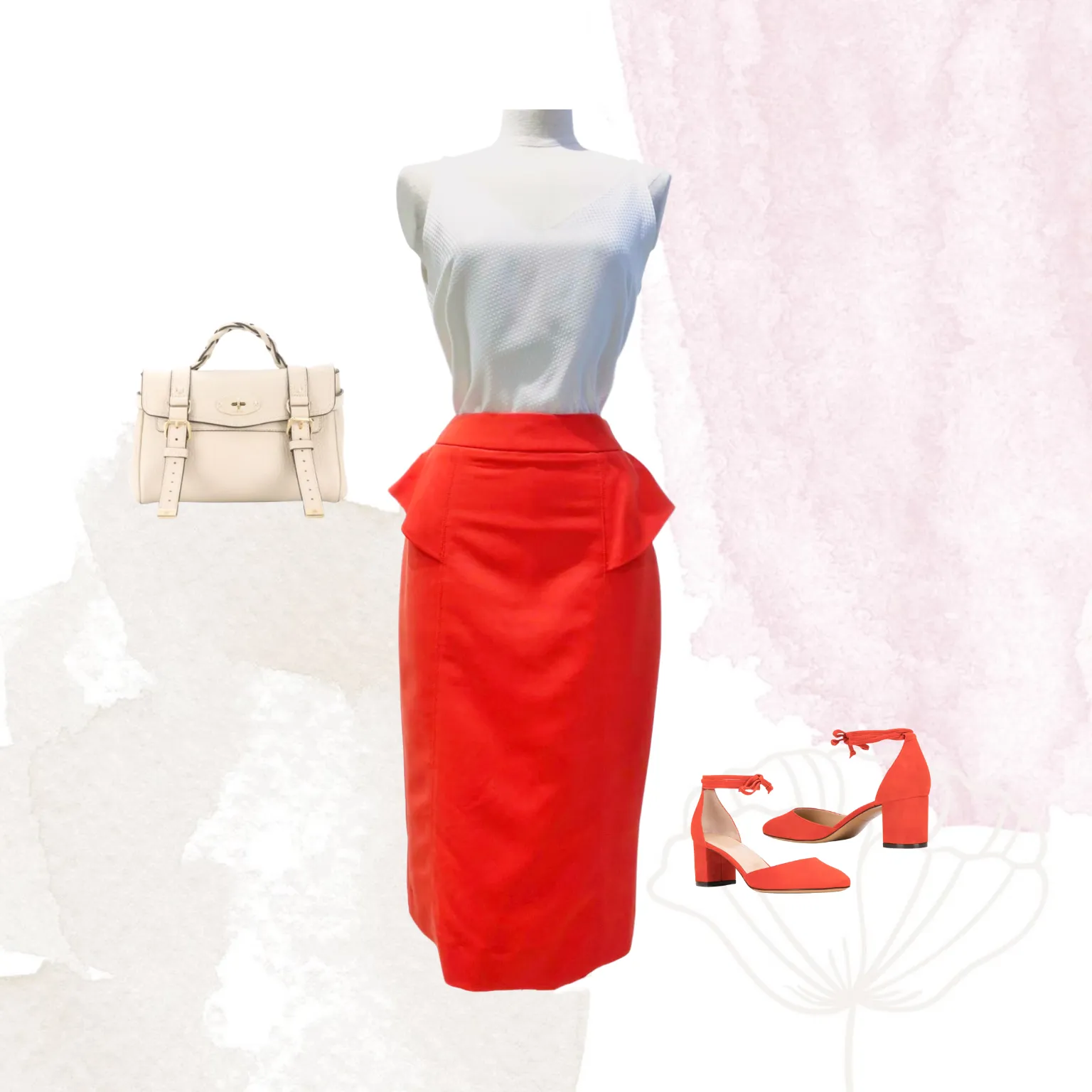 Orange Ruffle Skirt