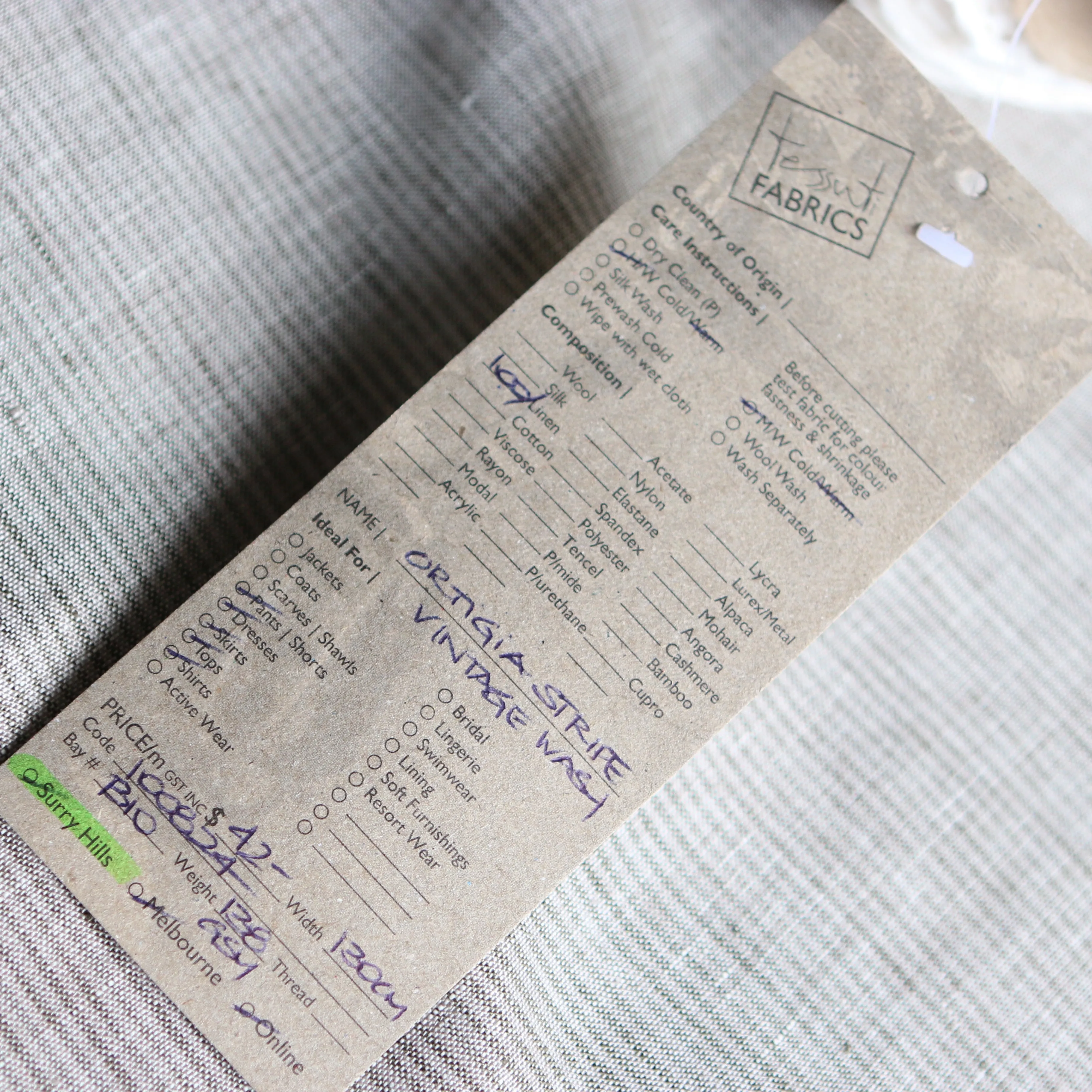 Ortigia Striped Vintage Wash Linen