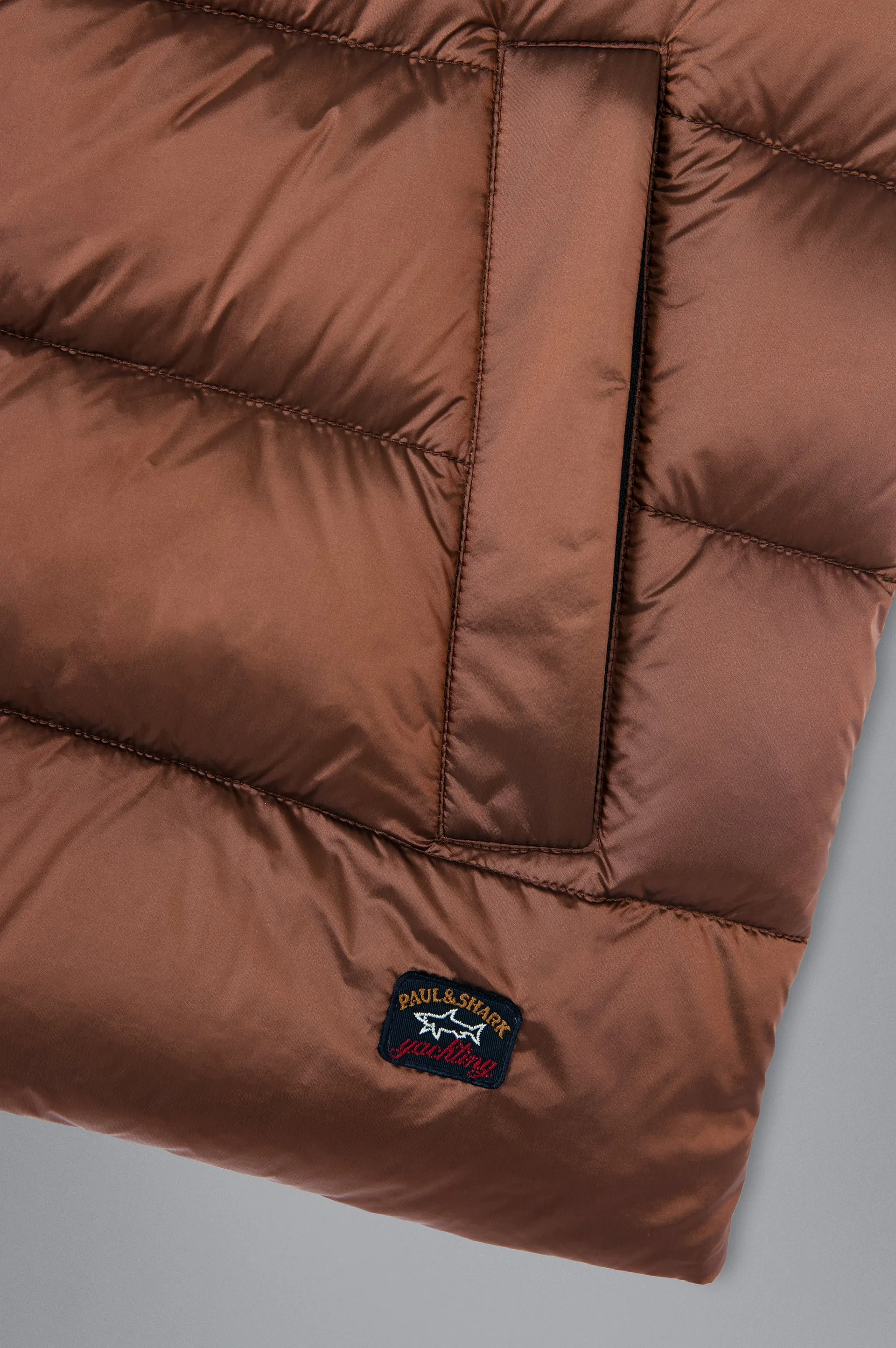 Paul & Shark Color Block Quilted Vest | Bronze/Black