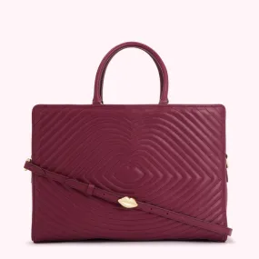 PEONY LIP RIPPLE QUILTED LEATHER BETHANY HANDBAG