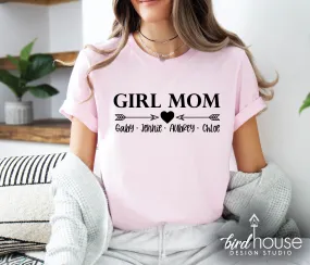 Personalized Girl Mom Shirt, Mother's day