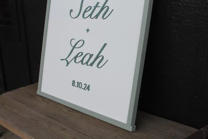 Personalized Wedding Day Sign board Couple Engagement Marriage Established Reception Decor Customized Framed 3D Keepsake Giftable Shower