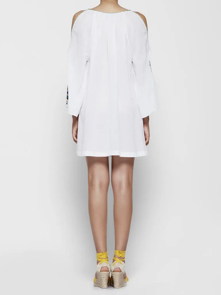 Pia Pauro Embroidered Tunic in White