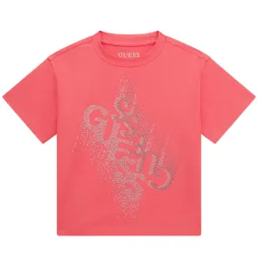 Pink Diamante Logo T-Shirt