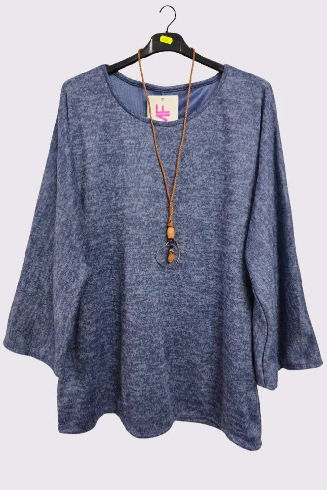 Plain Soft Feel Necklece Top