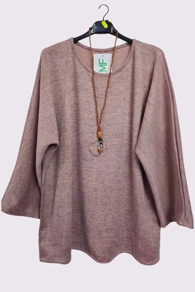 Plain Soft Feel Necklece Top