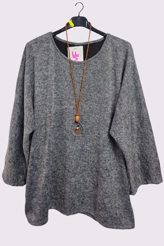 Plain Soft Feel Necklece Top