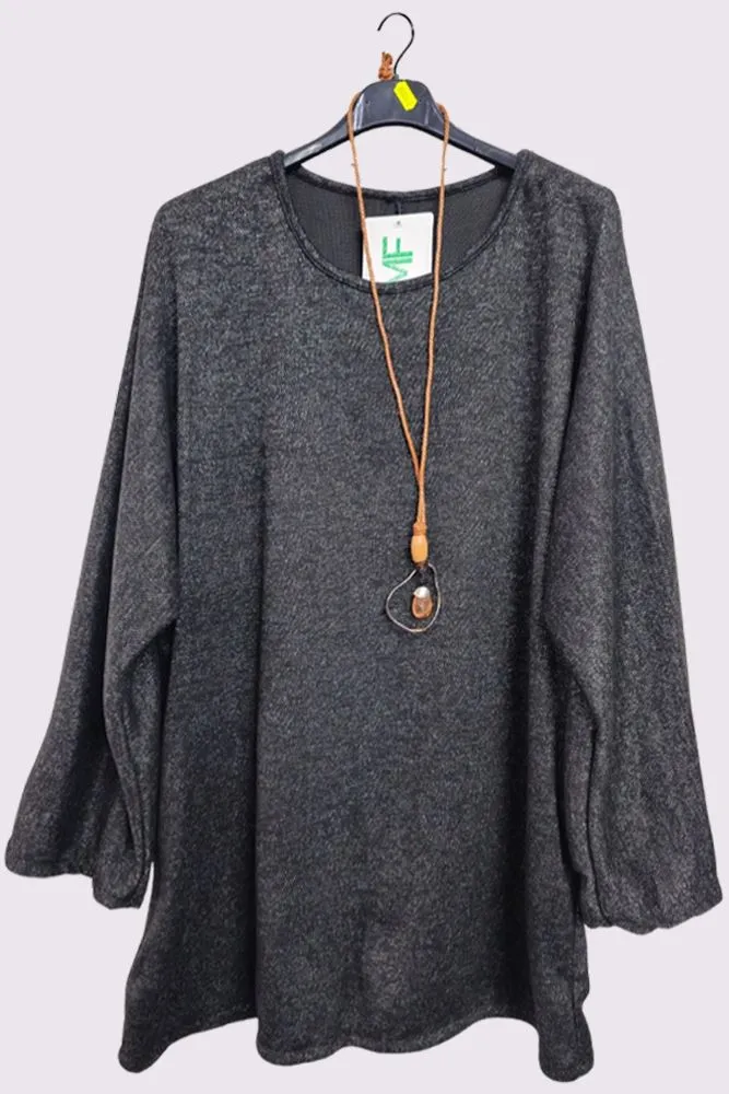 Plain Soft Feel Necklece Top