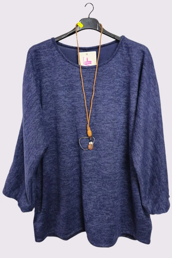 Plain Soft Feel Necklece Top