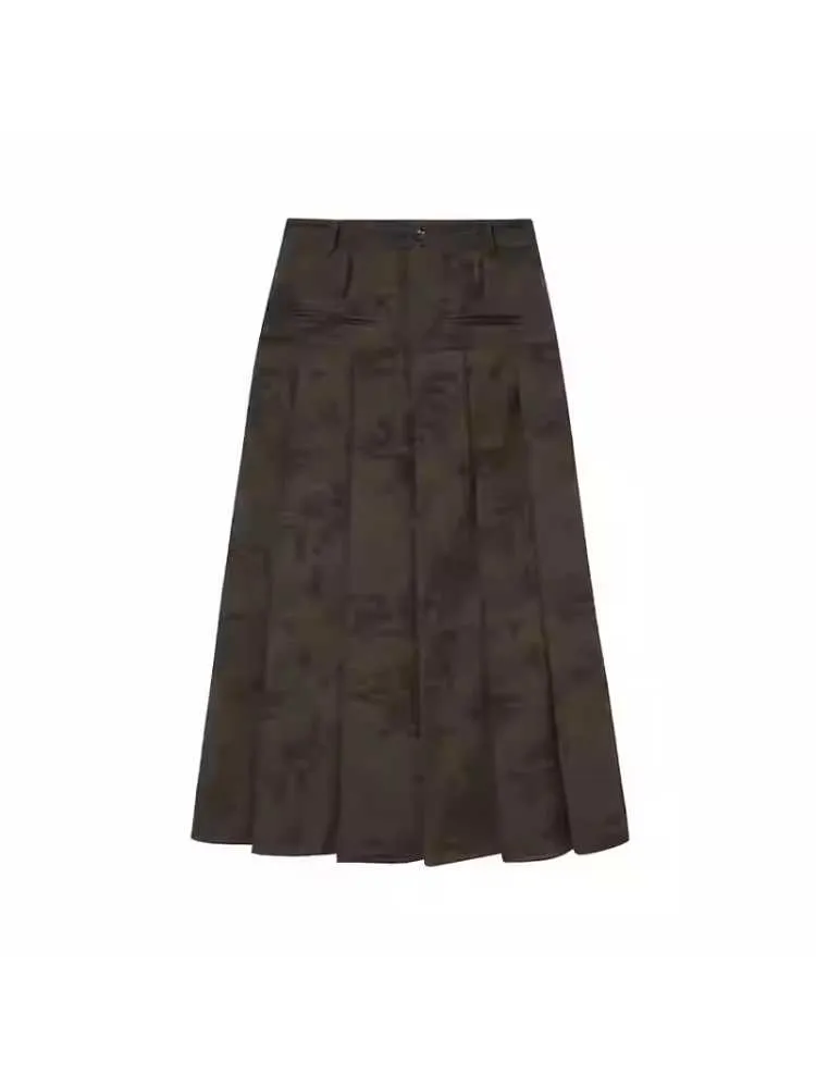 Pleated long skirt【s0000010801】