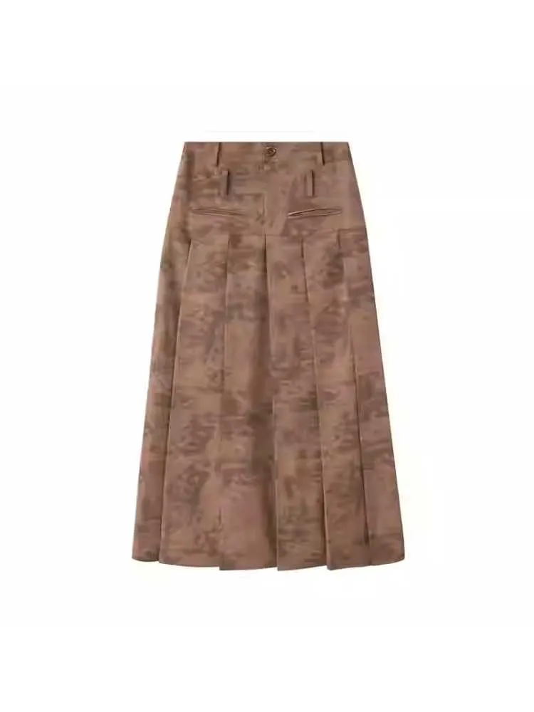 Pleated long skirt【s0000010801】