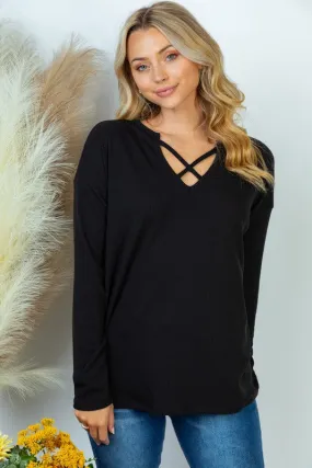 Plus Size Long Sleeve Knit Top