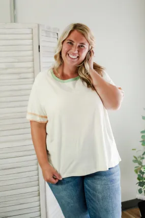 PLUS Stripe Sleeve Tee