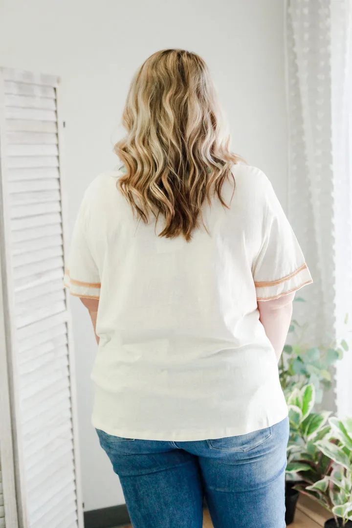 PLUS Stripe Sleeve Tee