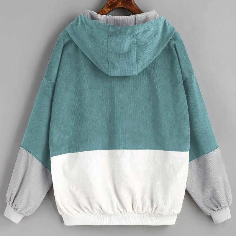 Purpdrank - Outerwear Coats Jackets Corduroy Patchwork Oversize Jackets Autumn Jacket Women Chaqueta Mujer Ceket Streetwear Coat Windbreaker