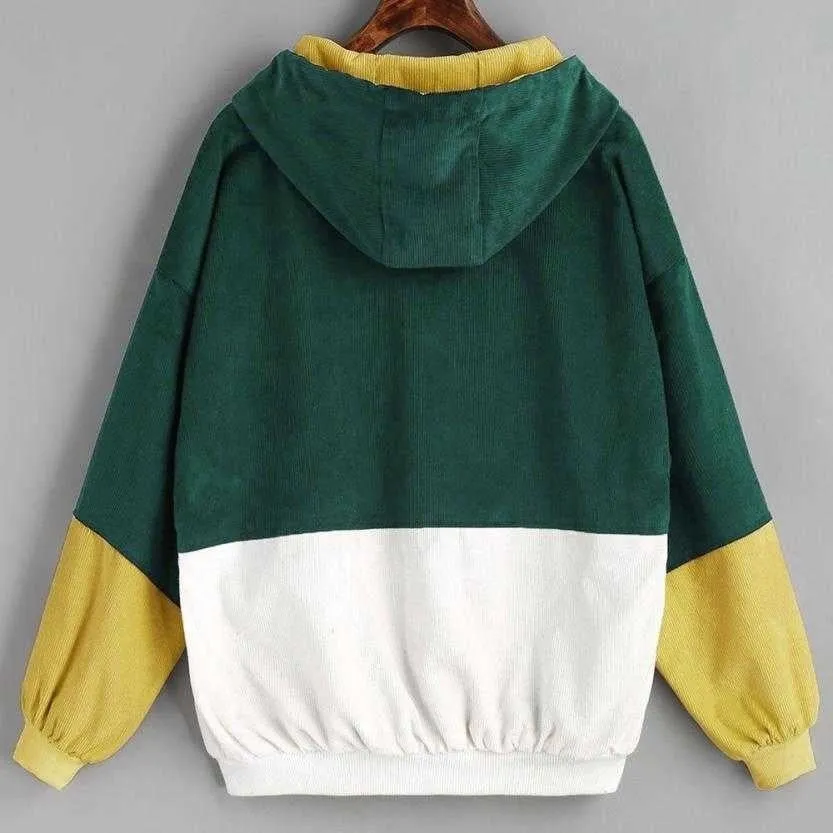 Purpdrank - Outerwear Coats Jackets Corduroy Patchwork Oversize Jackets Autumn Jacket Women Chaqueta Mujer Ceket Streetwear Coat Windbreaker