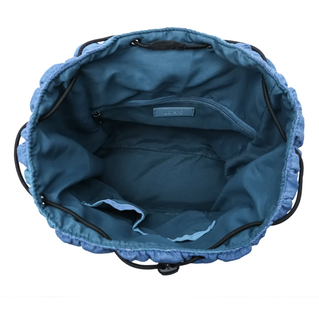 Quilted Puffer Back Pack - Denim