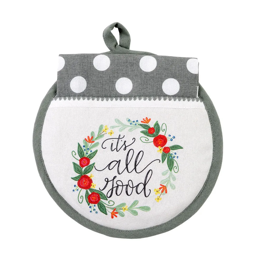 "It's All Good" Hotpad/Towel Set