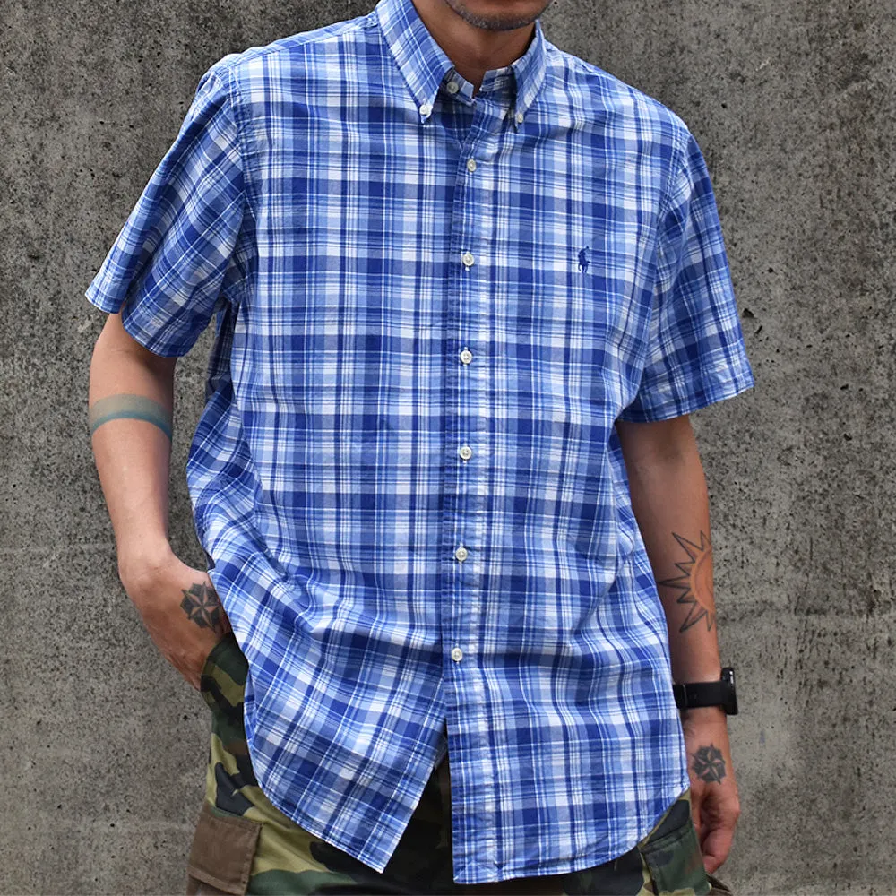 Ralph Lauren/ラルフ ローレン チェック 半袖 ボタンダウンシャツ　230606