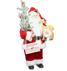 Reindeer Treats Claus Santa Figurine