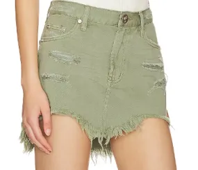 Relaxed Denim Mini Skirt