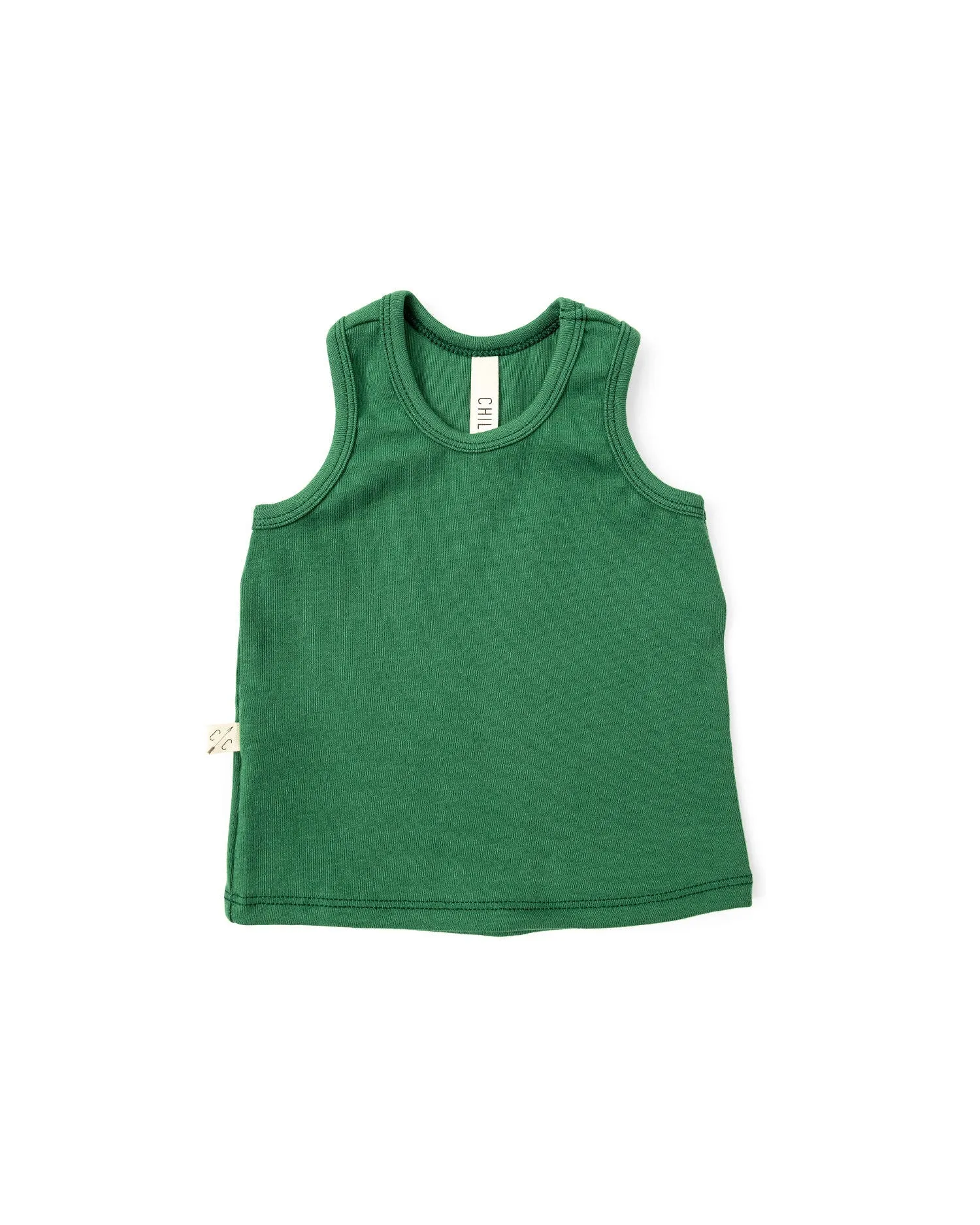 rib knit tank top CO - emerald
