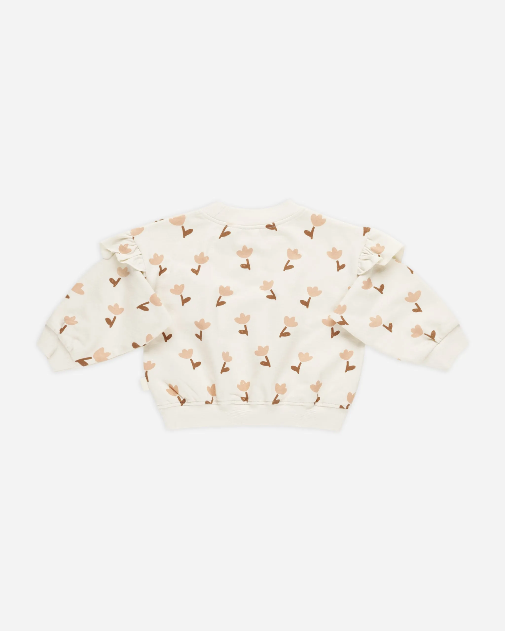 Ruffle Fleece Sweatshirt || Tulips