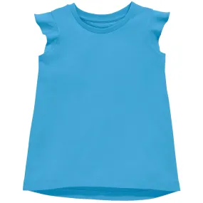Ruffle Shirt in Turquoise