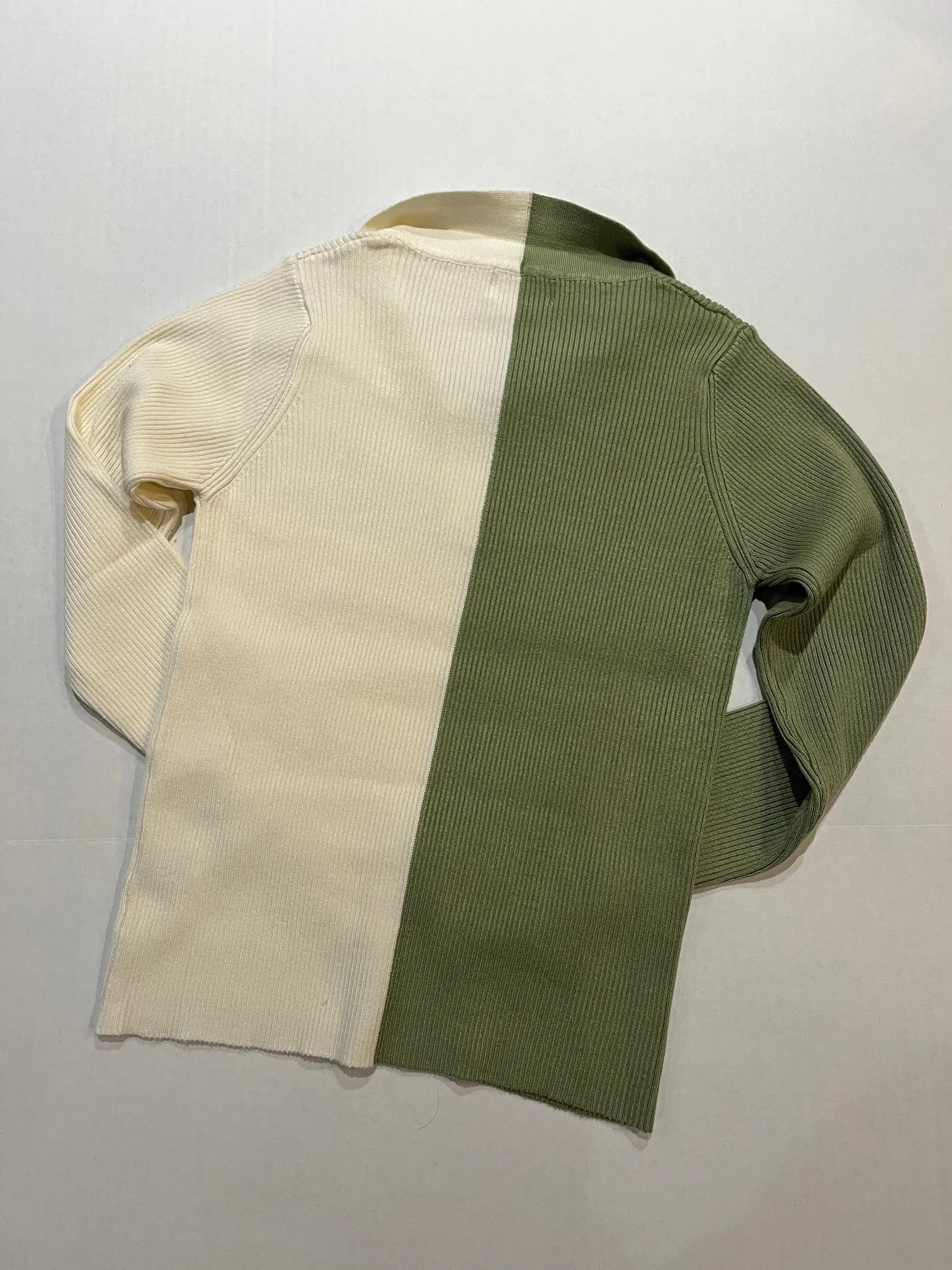 Sage The Lable By Your Side Colorblock Knit Tiop