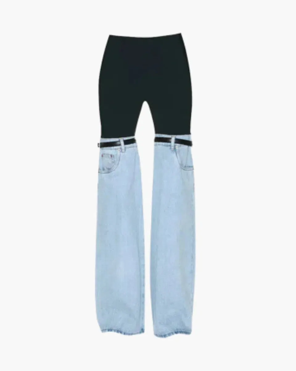 Salvatore – Spliced buckle detail – Denim pants