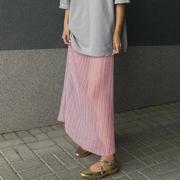 See through Pleated Fashion Skirt